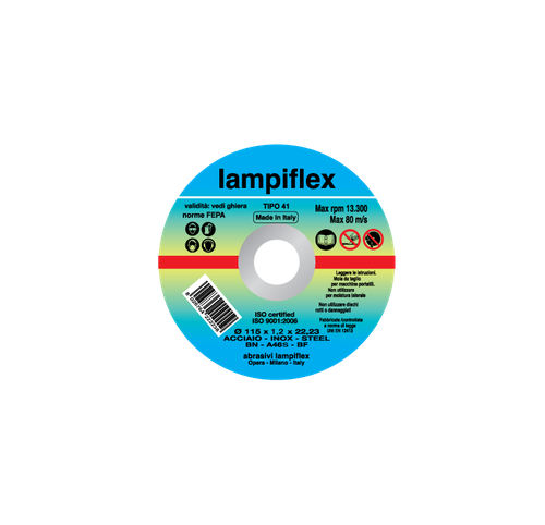 Отрезной диск по нержавеющей стали 115х1,2х22,2 Lampiflex BF/BNA46S115x1,2