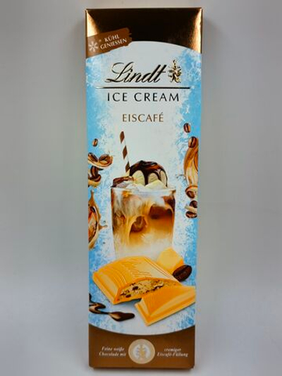 Белый шоколад Lindt Ice Cream EISCAFE со сливочно-кофейной начинкой, 100 г (Германия)