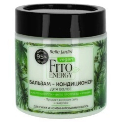 B.J. Fito Energia Vegan Бальзам+кондиционер для волос МАСЛО КОНОПЛИ+ФИТО ПРОТЕИНЫ+МАСЛО КОНОПЛИ 450мл*16