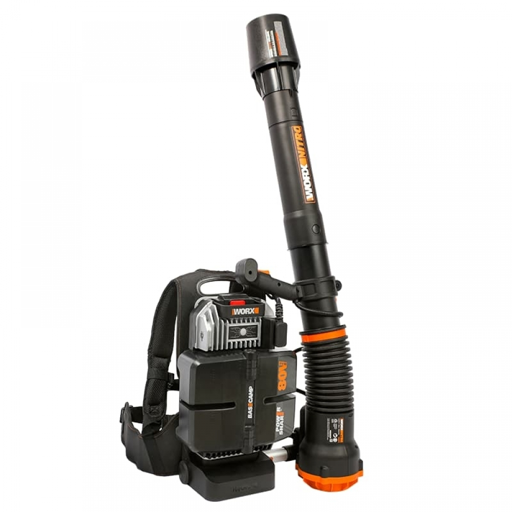 Аккумуляторная воздуходувка бесщеточная WORX WG572Е 4Ач х1 BASECAMP 4 х1 коробка