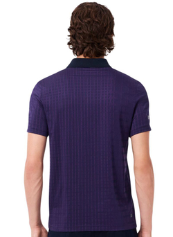 Теннисное поло Lacoste Tennis x Daniil Medvedev - navy blue/purple