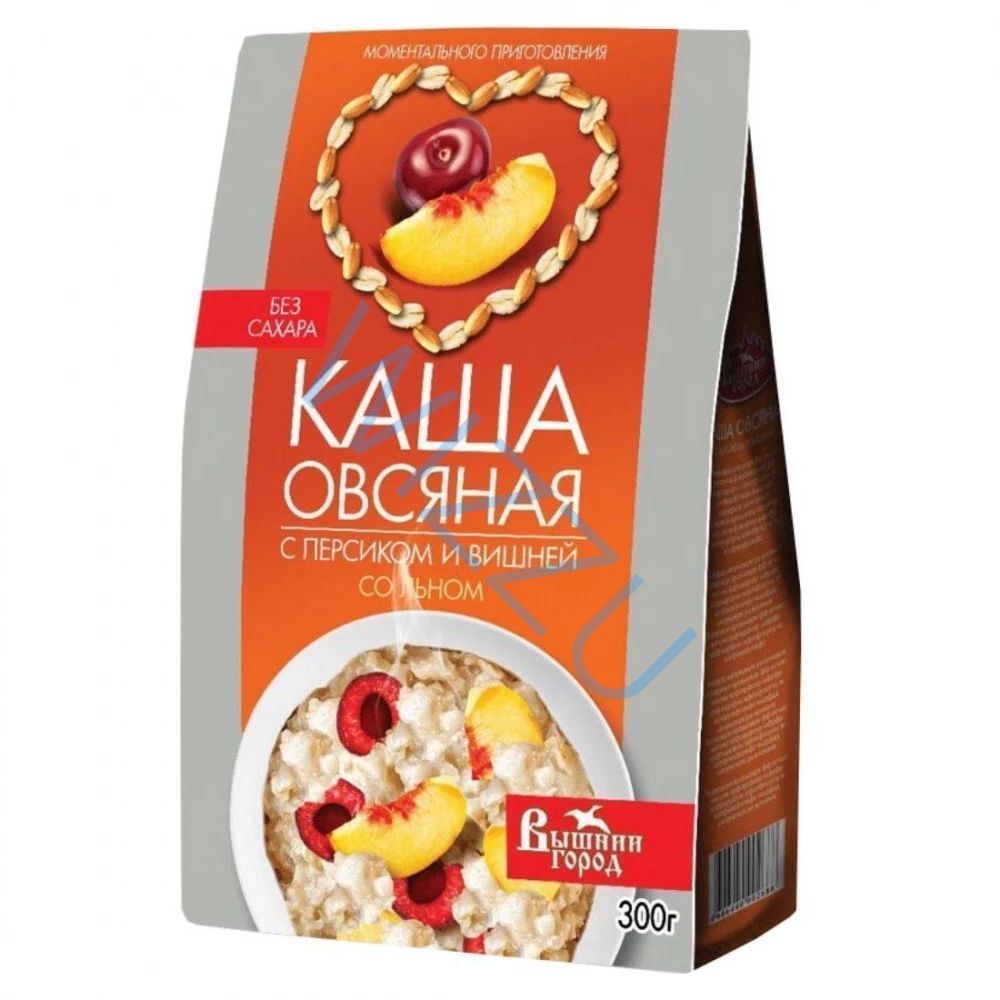 Каша овсяная "Вышний город" с персиком и вишней со льном, 300 г