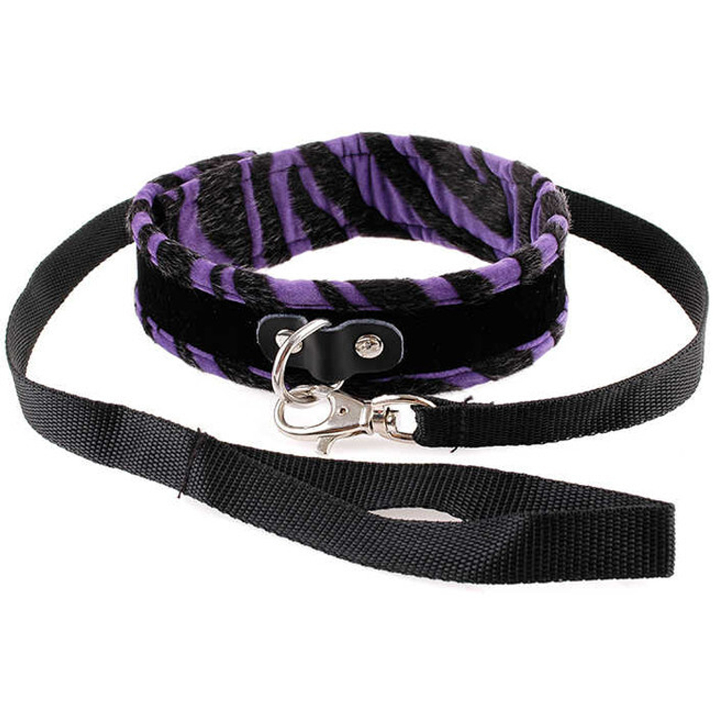 Набор для бандажа Animal Instinct 5-Piece Bondage Kit черно-фиолетовый (Цвет: Чёрный с фиолетовым)