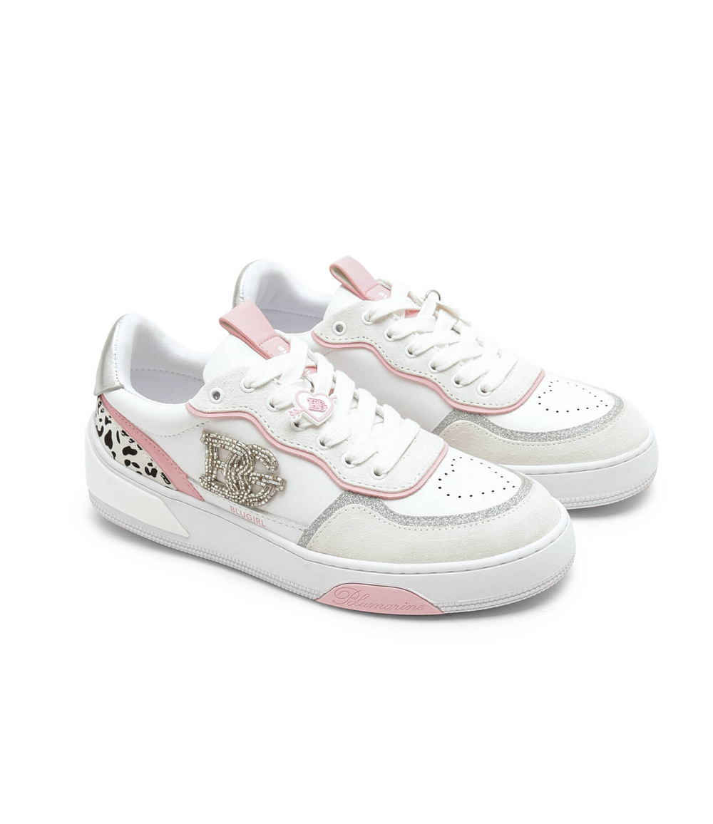 кожаные кроссовки BluGirl Blumarine - белый(6A2509 PX106)