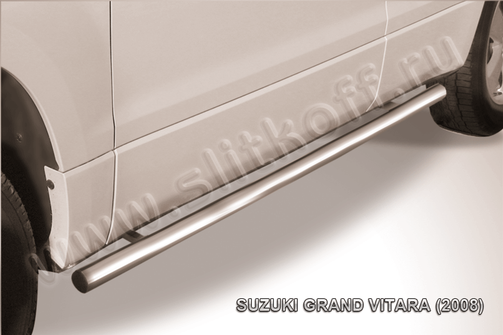 Пороги из нержавейки Suzuki Grand Vitara (2008-2012) d57 труба
