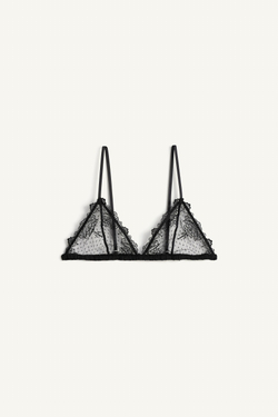 ZARA БЮСТГАЛЬТЕР С КРУЖЕВОМ - LIMITED EDITION, ЧЕРНЫЙ