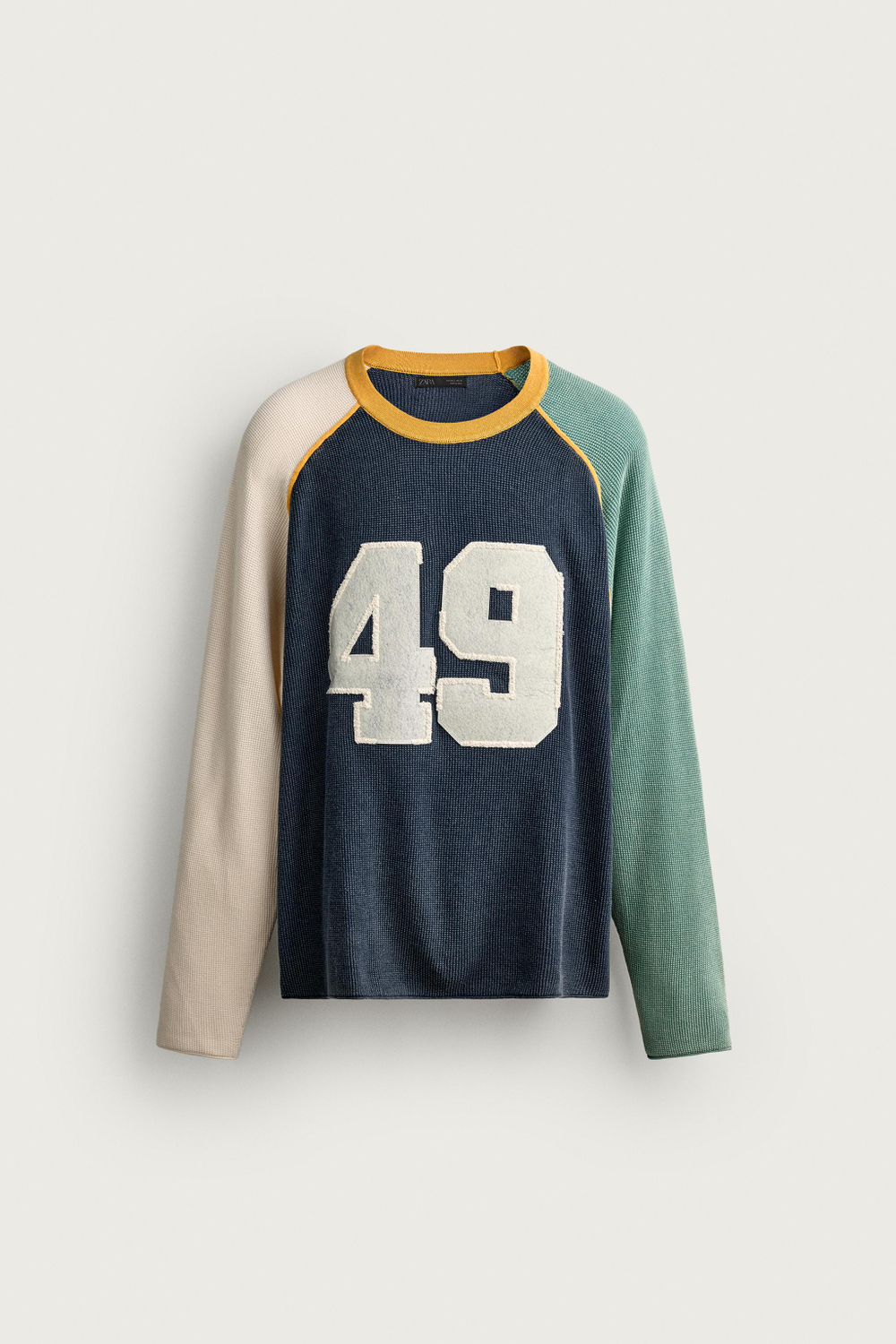 СВИТЕР WAFFLE В СТИЛЕ COLOR BLOCK — ZARA