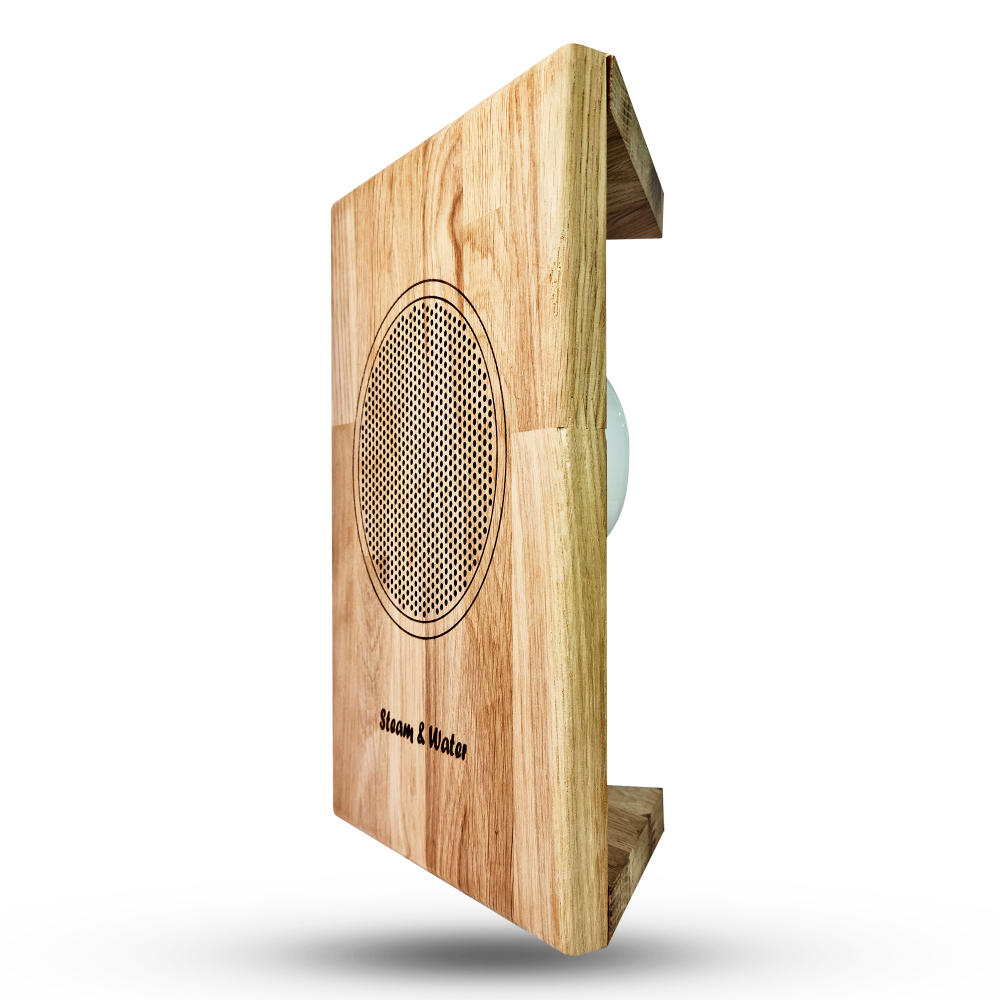 Влагостойкий динамик с декоративной дубовой сеткой SW 525 Wood - Corner, для бани и сауны