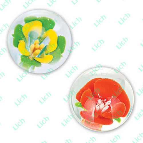 Стеклянные вагинальные шарики Wild Orchid (желтый, серый) - 3,5 см