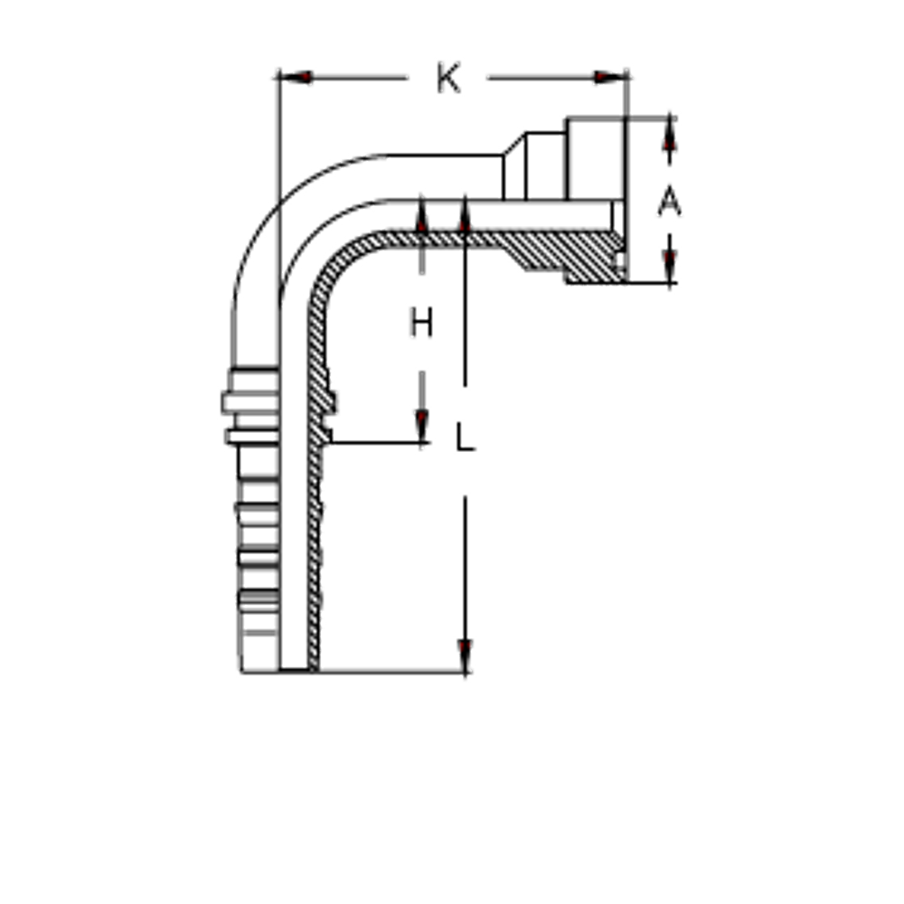 Фитинг DN 25 SFS CAT 1 47.6 (90) CS (удлинен. К=132)