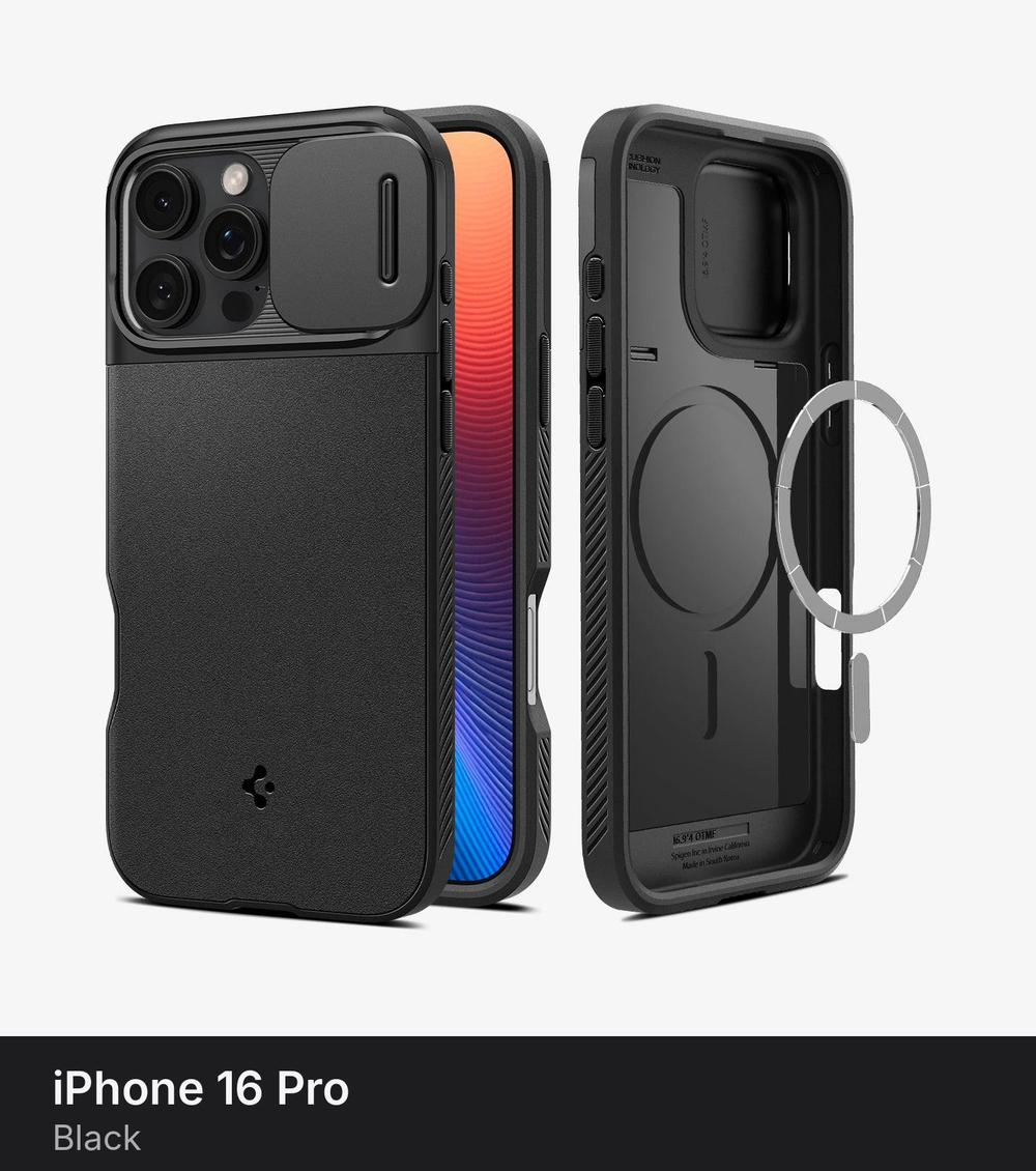 Чехол Spigen Optik Armor MagSafe для iPhone 16 Pro Black