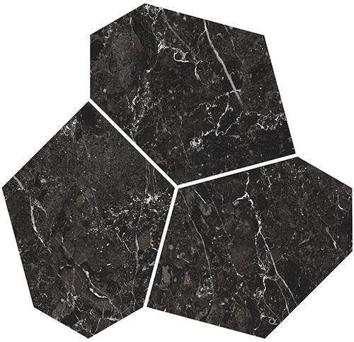 Керамогранит KERAMA MARAZZI МАРСЕЛЬ наборный чёрный матовый обрезной 26,5x25,5 / 9 мм. / KMD2HID028GR