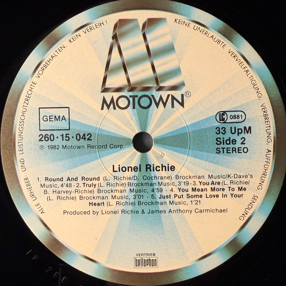 Lionel Richie ‎– Lionel Richie (Германия 1982г.) Т