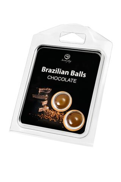 Набор из 2 шариков с массажным маслом Brazilian Balls с ароматом шоколада