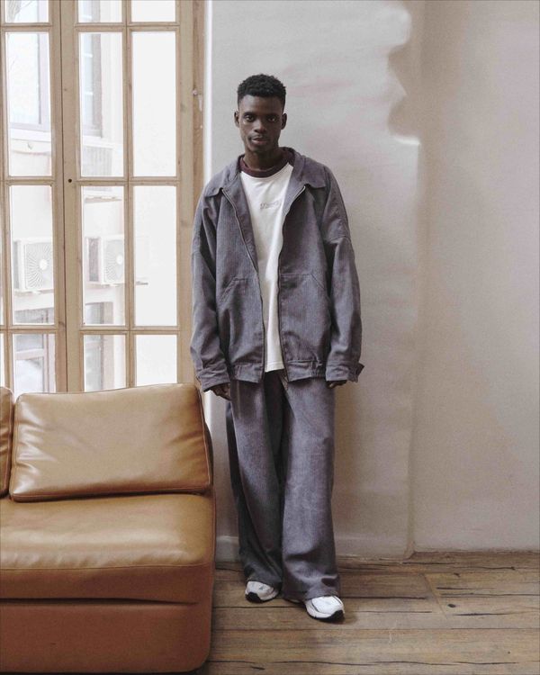 Брюки Velvet Baggy Pants Lava Smoke серые - фото 5