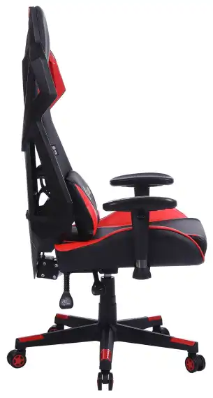 Кресло игровое Cactus Cs-Chr-090 черный/красный экокожа/сетка крестов. нейлон