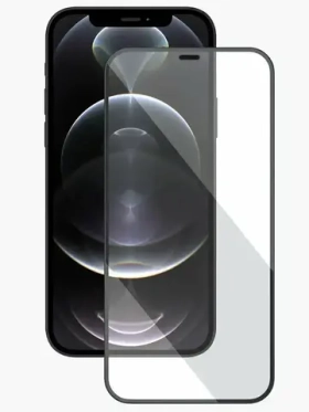 Защитное стекло "Стандарт" для iPhone 15 Pro Max Черный (Полное покрытие)
