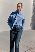 ДЖИНСЫ Z1975 MOM FIT СО СТРЕЛКАМИ И ВЫСОКОЙ ПОСАДКОЙ — ZARA