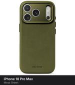 Чехол Decoded Leather Case для iPhone 18 Pro Max / 17 Pro Max Moss Green