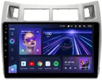 Магнитола для Toyota Vitz 2, Yaris 2 2005-2011 (рамка серебро) - Teyes CC3L на Android 10, CarPlay, 4G SIM-слот