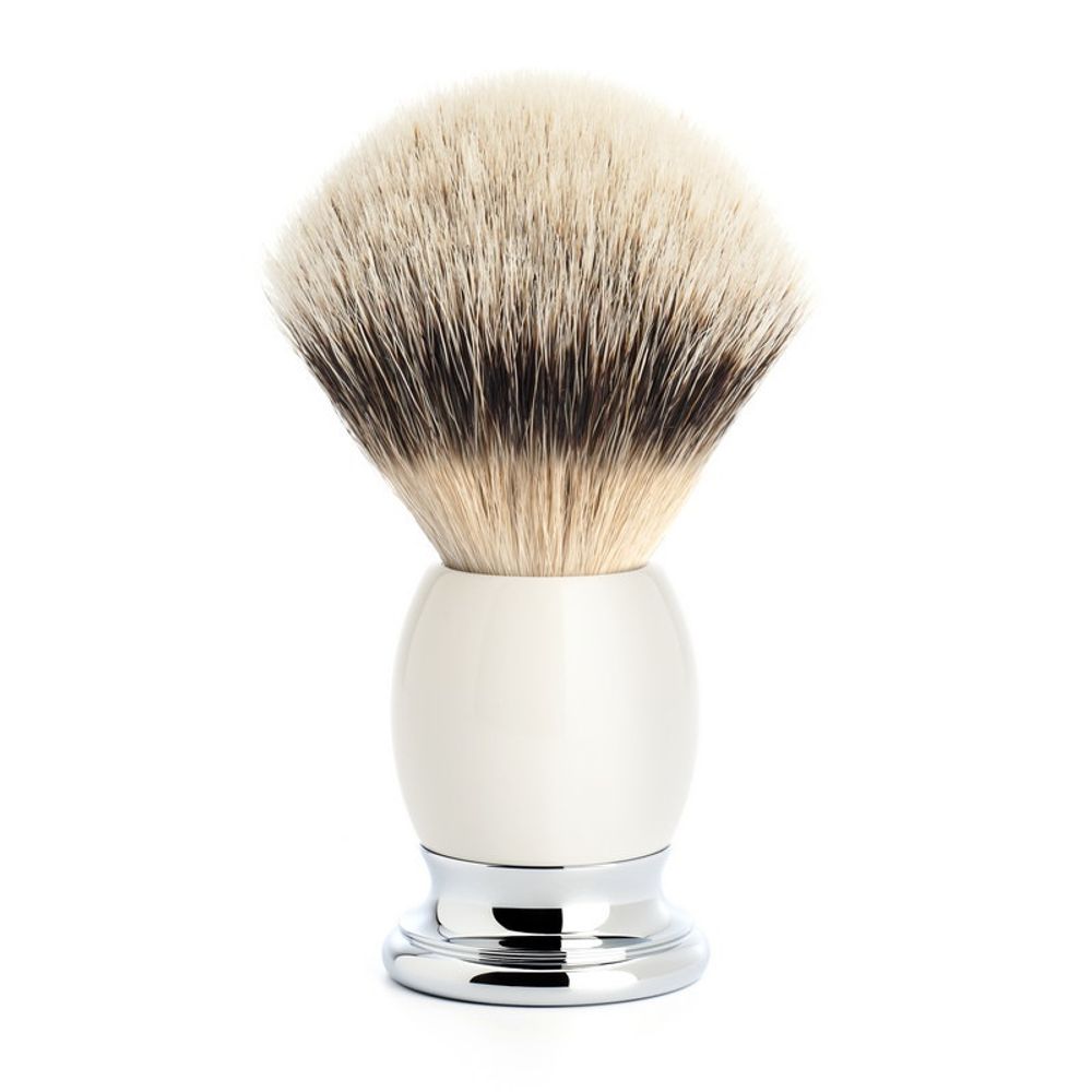 Помазок MUEHLE SOPHIST, барсучий ворс высшей категории Silvertip, фарфор, размер L (93 P 84)