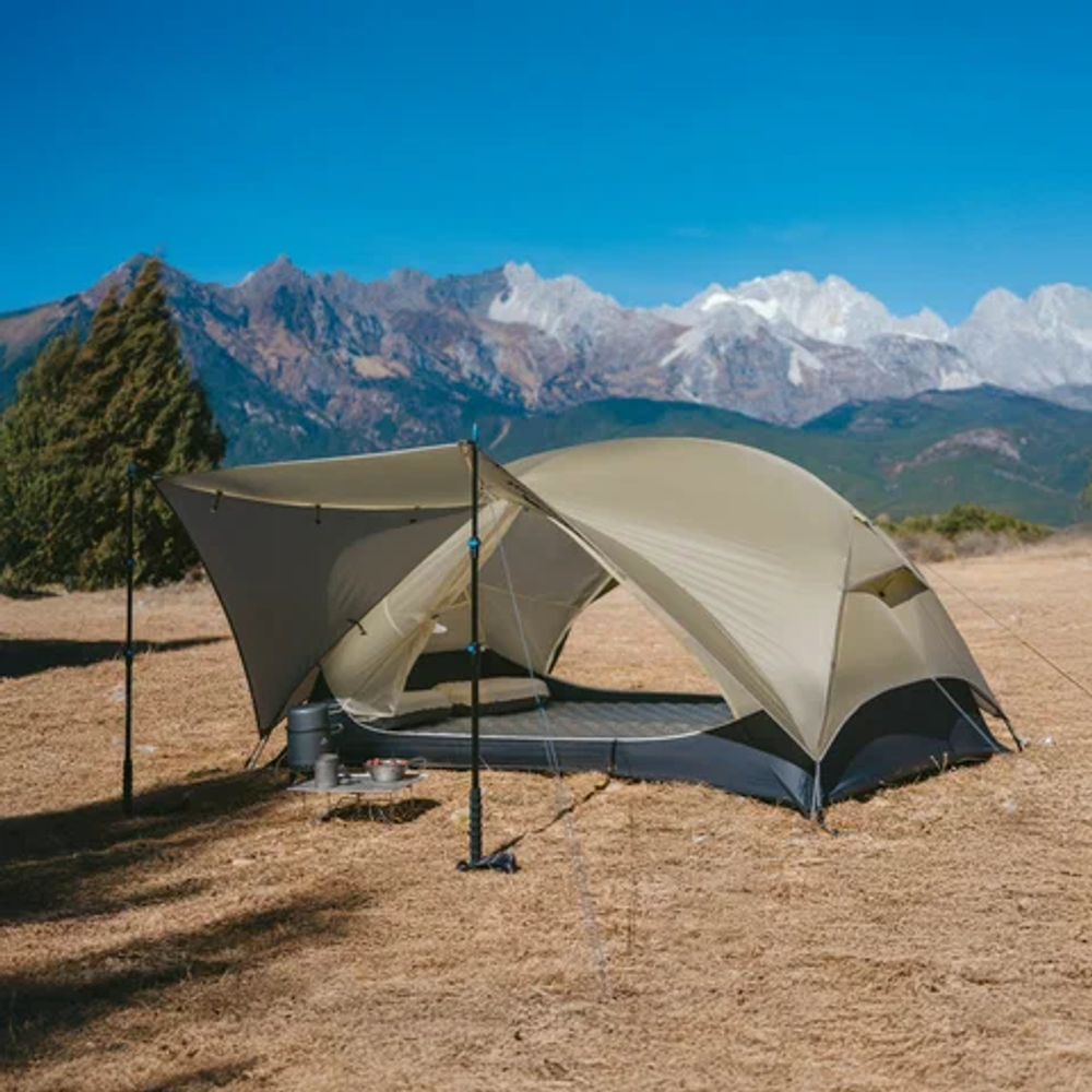 Палатка Naturehike Mongar UL 1-местная, алюминиевый каркас, сверхлегкая, серая, артикул CNK2550WS016-MRG1
