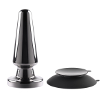 Черная анальная вибропробка Advanced Metal Plug - 13,8 см. (Цвет: черный)