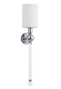 Настенный светильник Е14 Mirabella AP1 Chrome/White хром/белый Crystal Lux