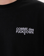 COMME DES FUCKDOWN ФУТБОЛКА ЧЕРНАЯ