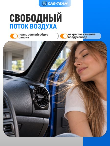 Боковые сопла панели приборов ВАЗ 2110, 2111, 2112 (старая панель) в стиле AMG с красной подсветкой