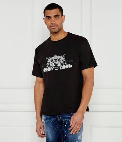 Футболка HAPPY TIGER Kenzo - черный(FF55TS5264SI)