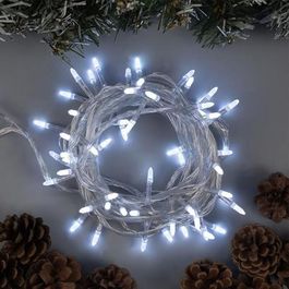 Гирлянда "Нить" 10 м с насадками "Игла", прозрачная нить, 100 LED, свечение белое, 8 режимов, 220 В