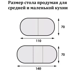 Обеденная группа для кухни NGVK Овал Белый и 4 стула Омега цвет Белый