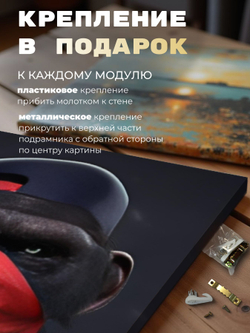 Картина Горилла в стиле на стену 50x70см 1шт.