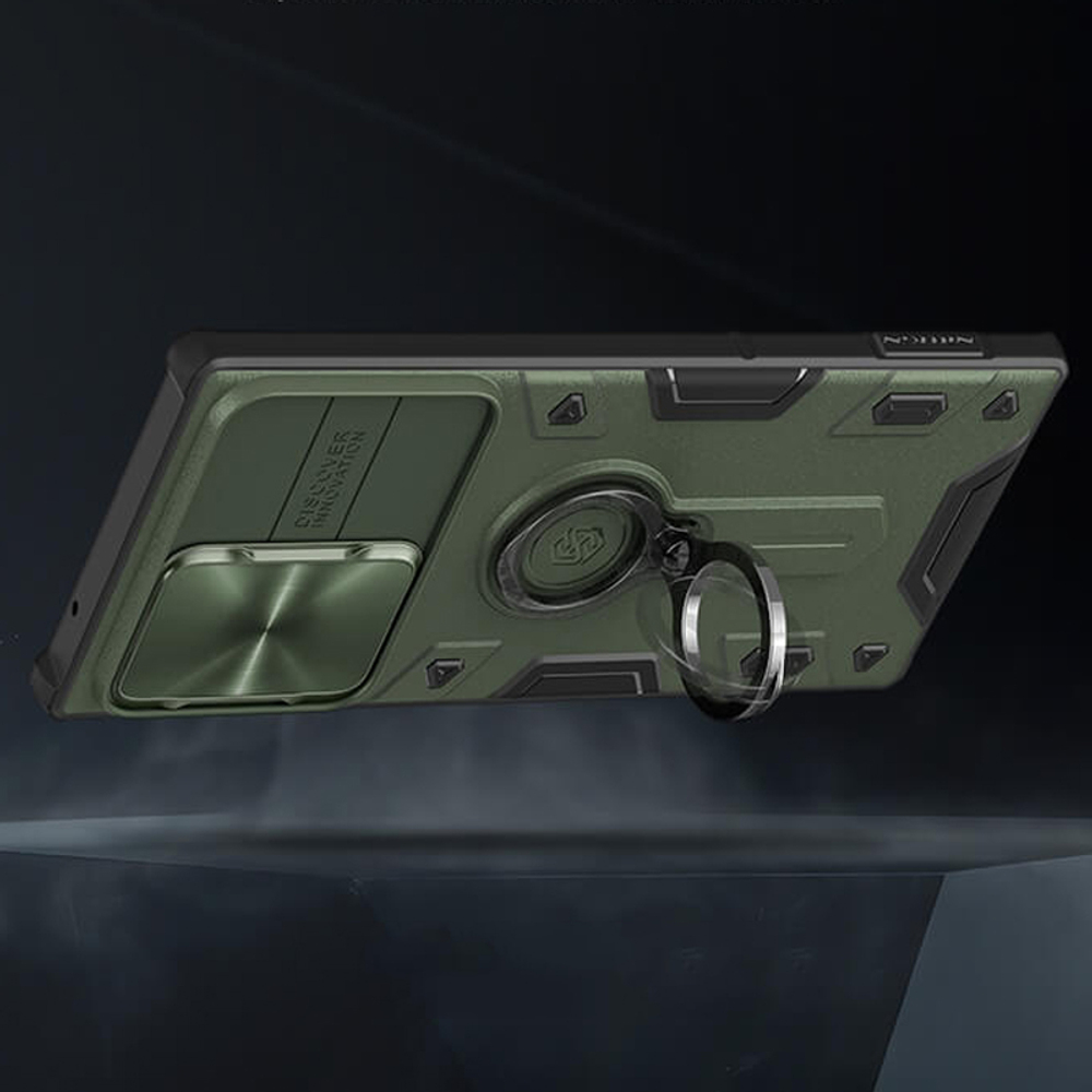 Противоударный чехол с кольцом и защитой камеры Nillkin CamShield Armor Case для Samsung Galaxy Note 20 Ultra