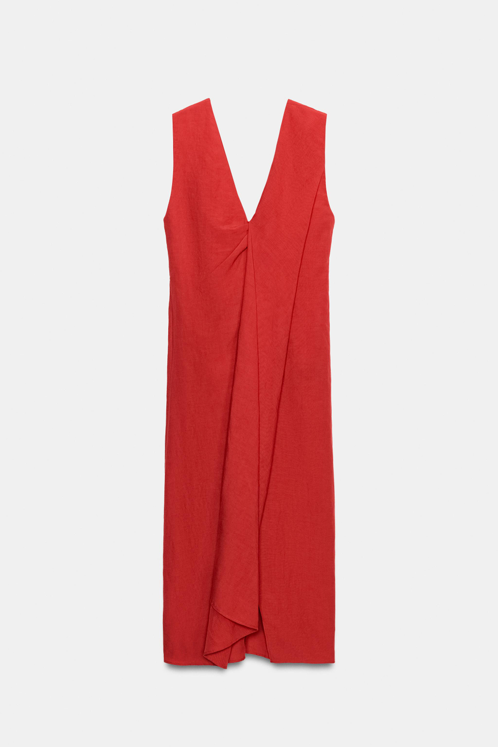 ПЛАТЬЕ МИДИ СО СБОРКОЙ — ZW COLLECTION — ZARA