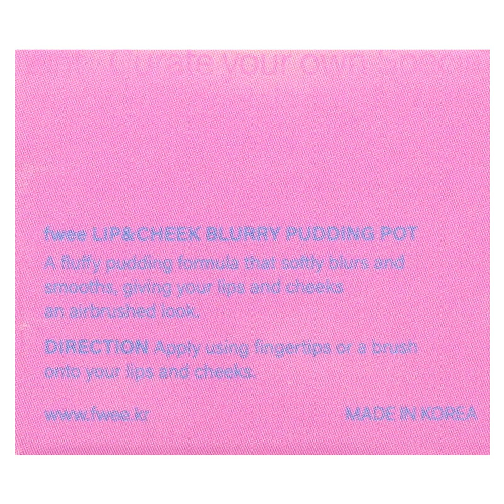 fwee, Lip & Cheek Blurry Pudding Pot, MV04 Slayyy, 5 г (0,17 унции)