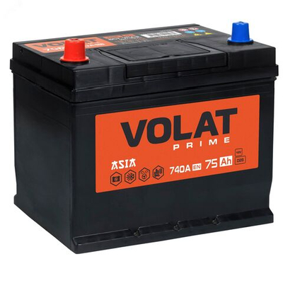 VOLAT Prime Asia 75Ah L+ (нижний борт)