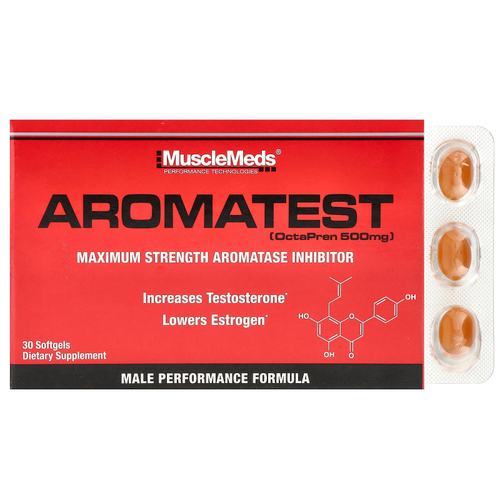 MuscleMeds, Aromatest, 500 мг, 30 капсул