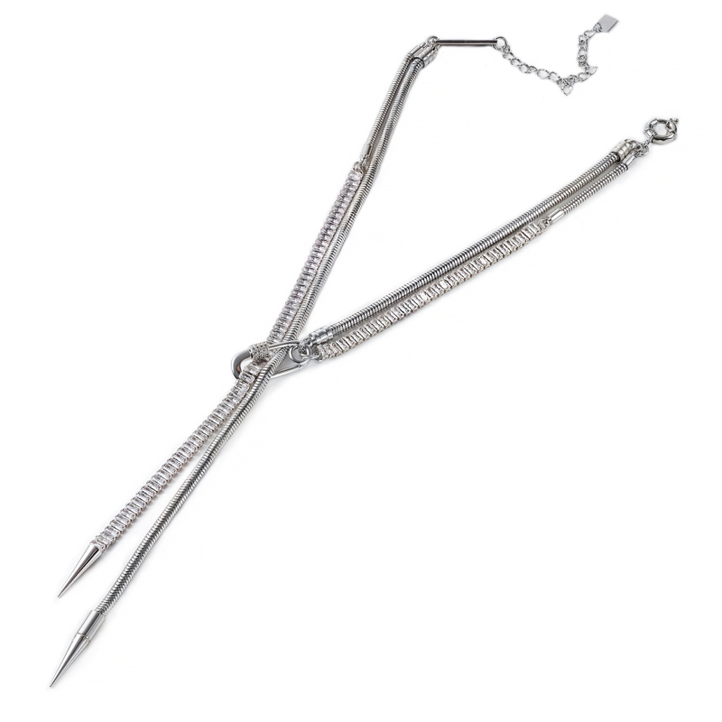crystal spike tie