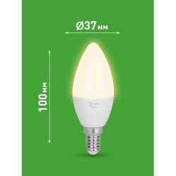 Лампа светодиодная ЭРА GREEN LINE LED B35-6W-830-E14 GL 6Вт свеча теплый свет E14 | Лампы cветодиодные Свеча (B/C)