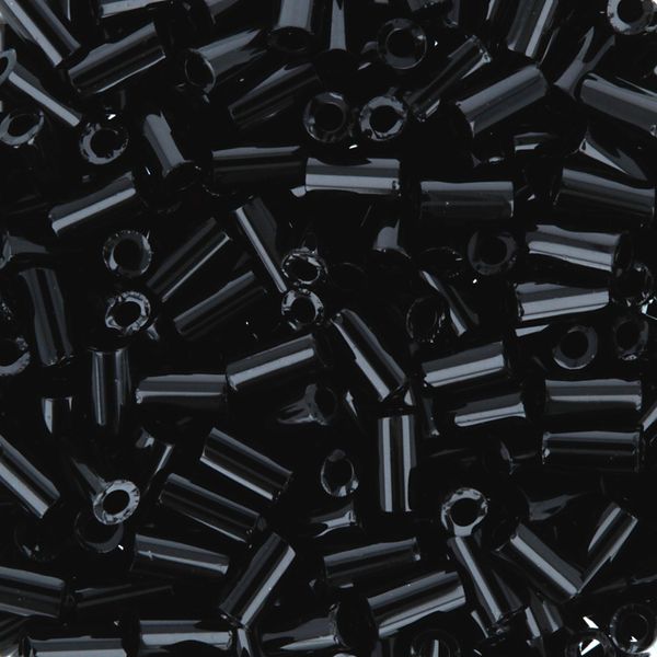 Бисер Toho Bugle 1 (3 мм), 25 г (5х5 г), 0049 черный