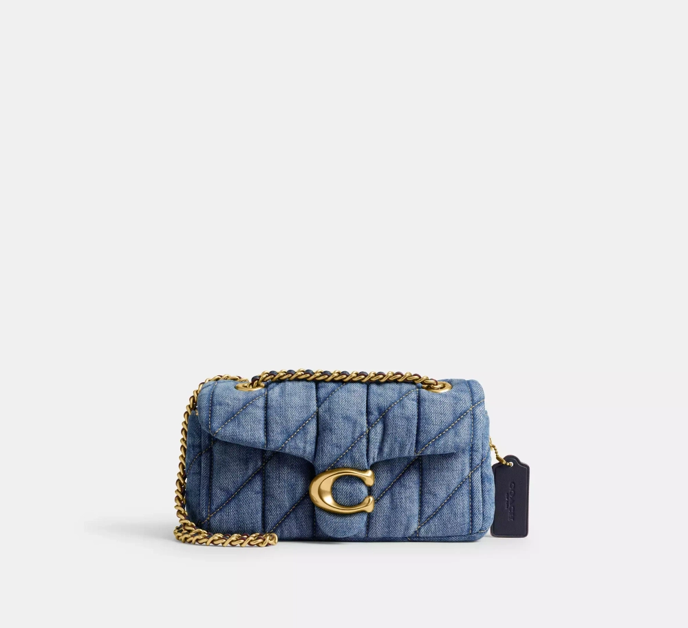 COACH СУМКА ЧЕРЕЗ ПЛЕЧО TABBY 20 С МЯГКОЙ ПОДКЛАДКОЙ, ИНДИГО