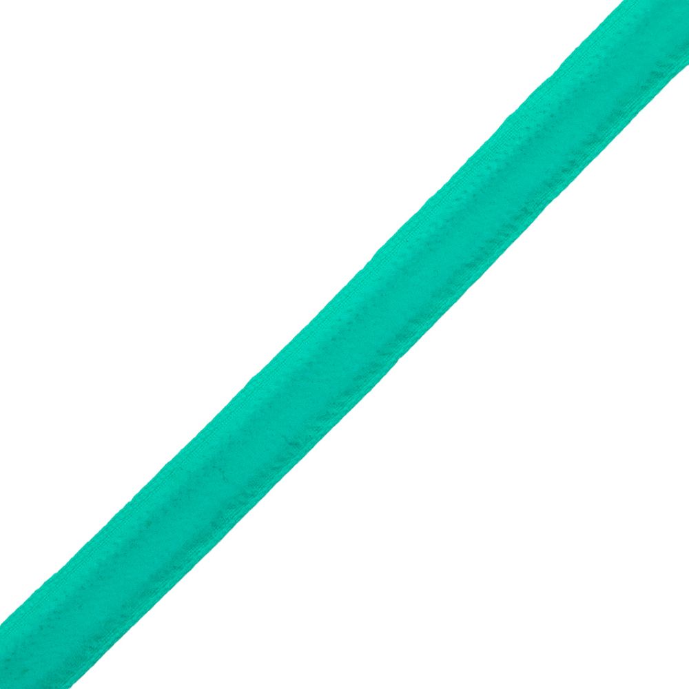 Лента бархатная (тесьма) 10.0 мм / 10±0.5 метров, рис. 8508, цв.66 бирюза