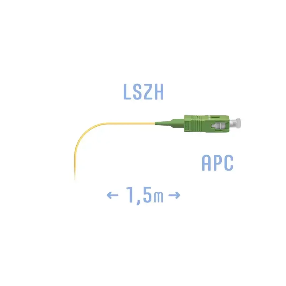 Пигтейл SC/APC SM (0.9) 3.0 m оконцованный с обоих сторон