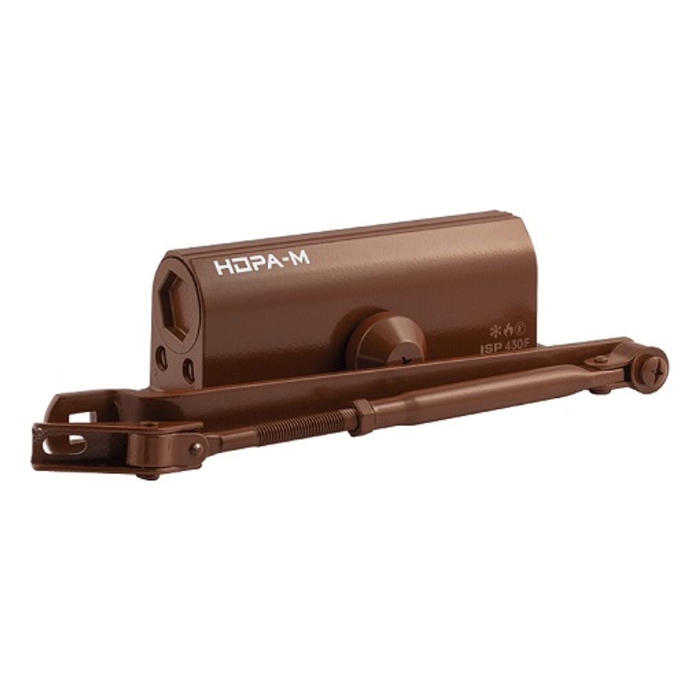 Доводчик дверной с фиксацией НОРА-М ISPARUS 430 F от 50 до 110кг коричневый