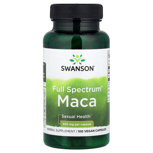 Swanson Vitamins, Мака Full Spectrum®, 500 мг, 100 веганских капсул