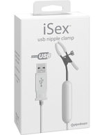 Зажим для сосков с Usb адаптером Nipple Clamp (Цвет: белый с серебряным)