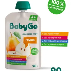 Пюре BabyGo Груша с 4 мес 90 г