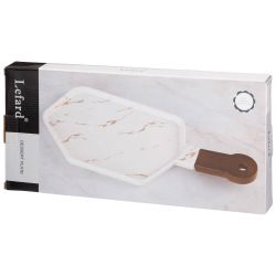 МЕНАЖНИЦА С ДЕРЕВЯННОЙ РУЧКОЙ КОЛЛЕКЦИЯ "ЗОЛОТОЙ МРАМОР" ЦВЕТ:WHITE 40*19 СМ